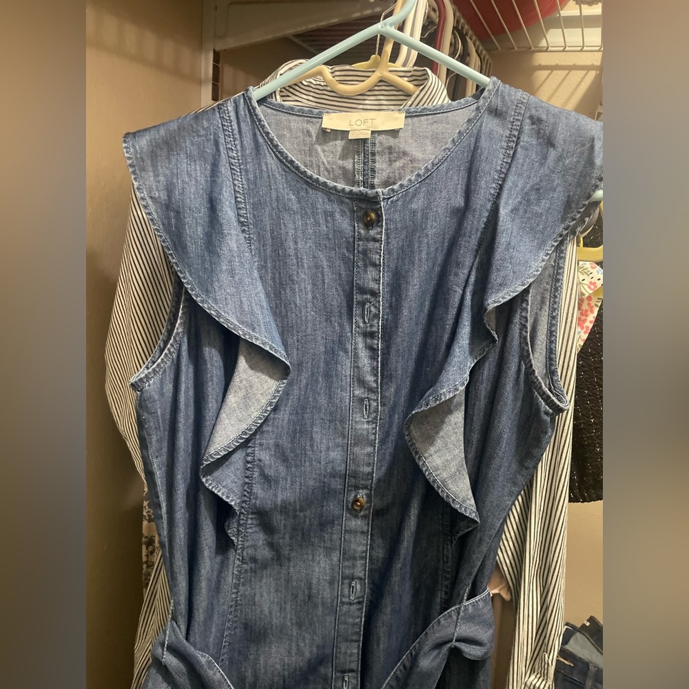 LOFT Chambray shirt dress